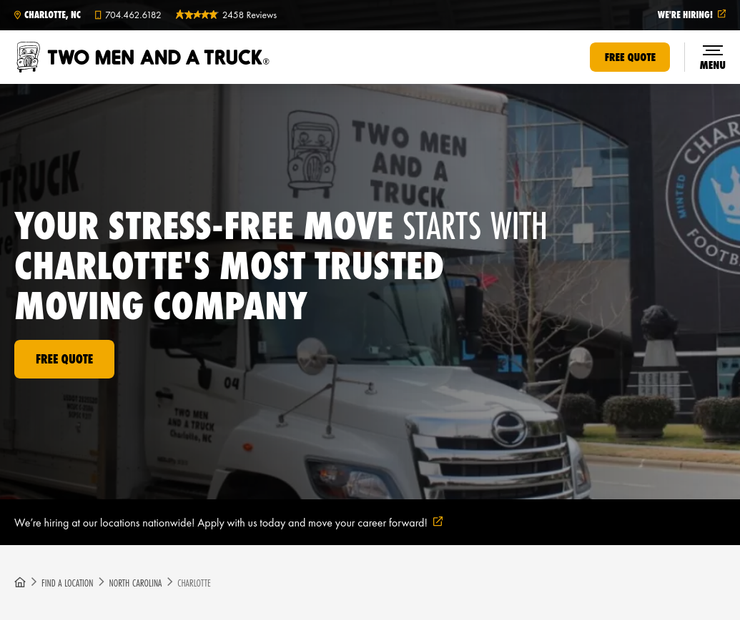Two Men and a Truck Moving and Storage