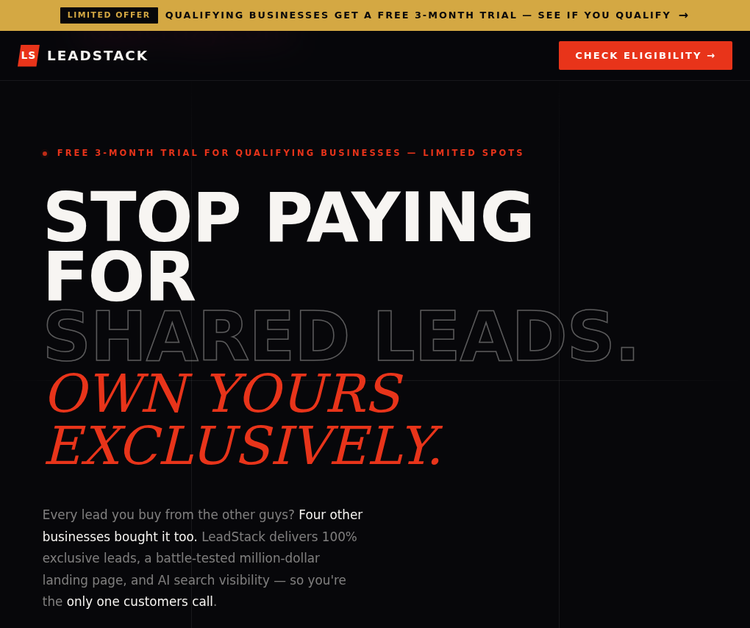 LeadCrazy: Exclusive Lead Generation for Service Businesses