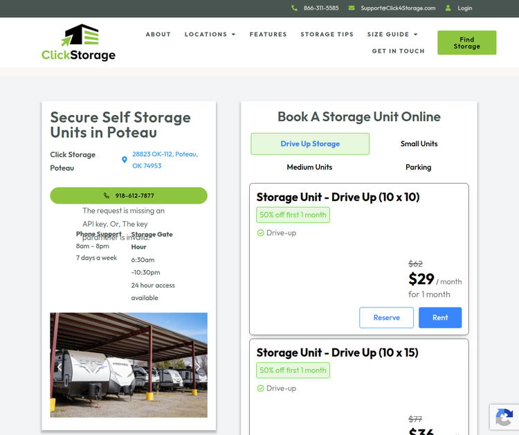 Secure Self Storage Units in Poteau