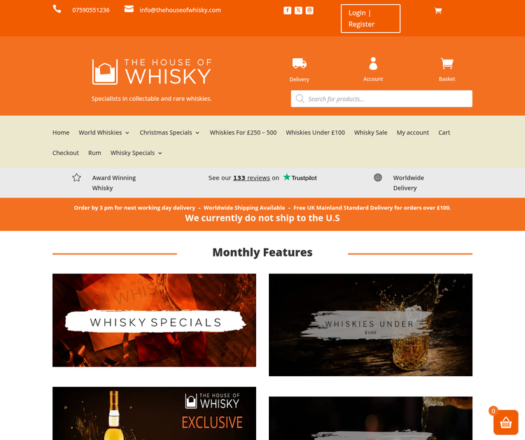 Specialists in Collectable and Rare Whisky